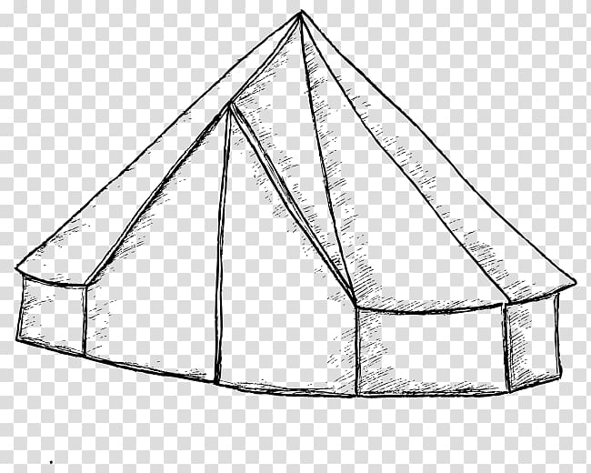 Drawing Bell tent Camping Line art, tents transparent background PNG clipart