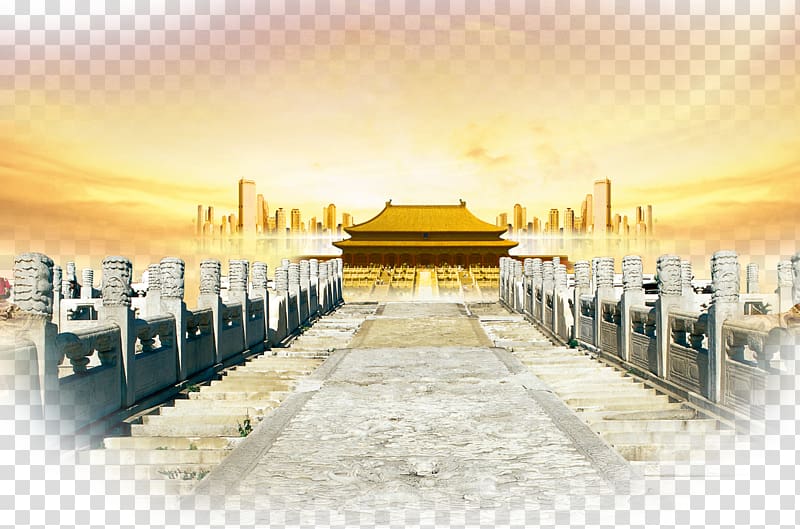 Forbidden City Palace, Decorative golden palace hall transparent background PNG clipart