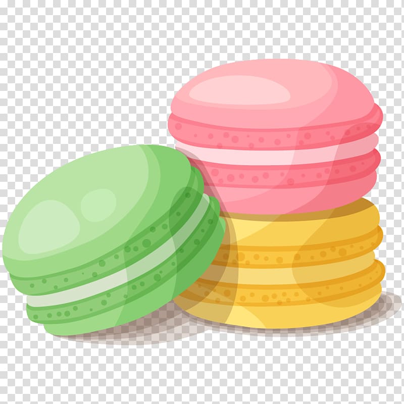 Three assorted-color macaroons art, Macaron Macaroon Biscuits Cafe ...