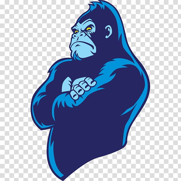Western gorilla Drawing Logo, gorilla transparent background PNG clipart