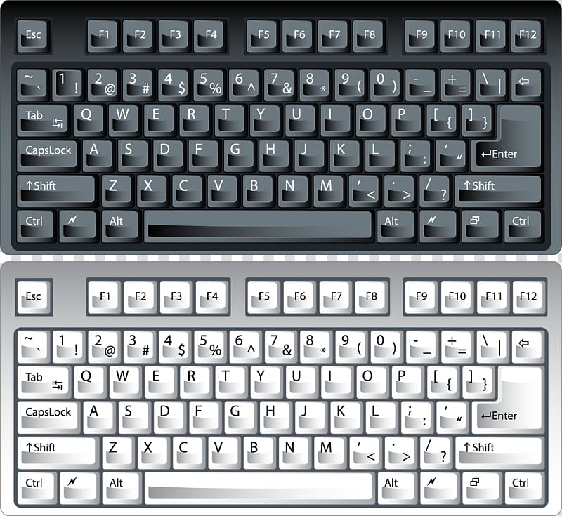 Computer keyboard Illustration, Beautifully realistic keyboard transparent background PNG clipart