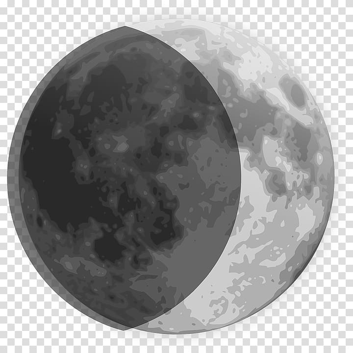 Lunar phase Laatste kwartier , moon transparent background PNG clipart