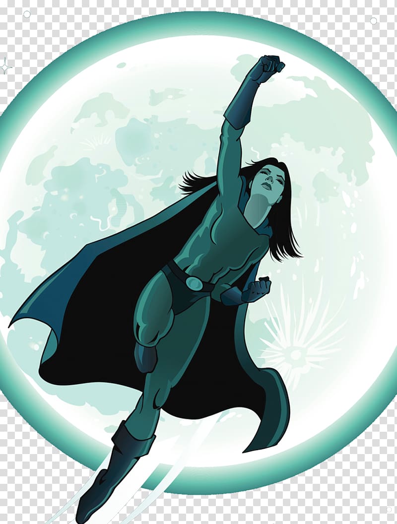 Clark Kent Superwoman Superhero Illustration, Moonlight female superman transparent background PNG clipart