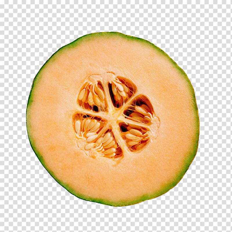 Cantaloupe Hami melon Galia melon, Cross-section of melon transparent background PNG clipart