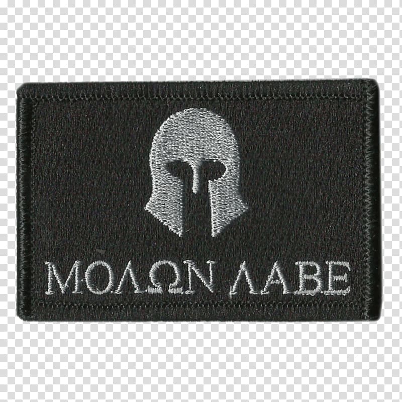 Sparta Embroidered patch Molon labe Embroidery Military, Molon Labe transparent background PNG clipart