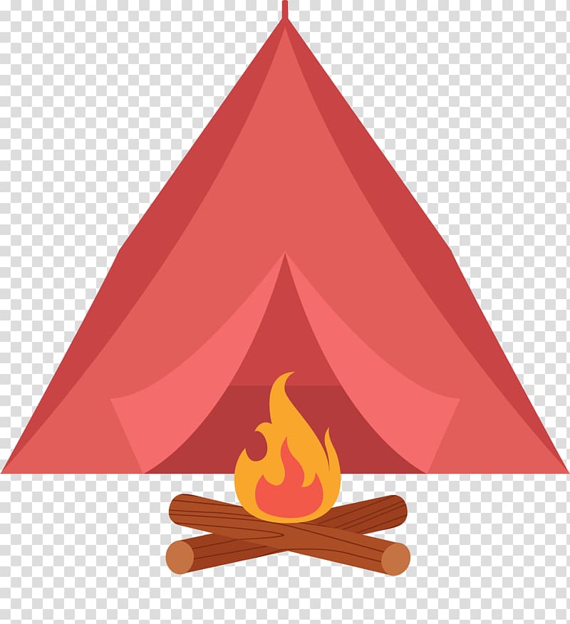 red tent , Camping Tent Bonfire, Camp fire tent transparent background PNG clipart