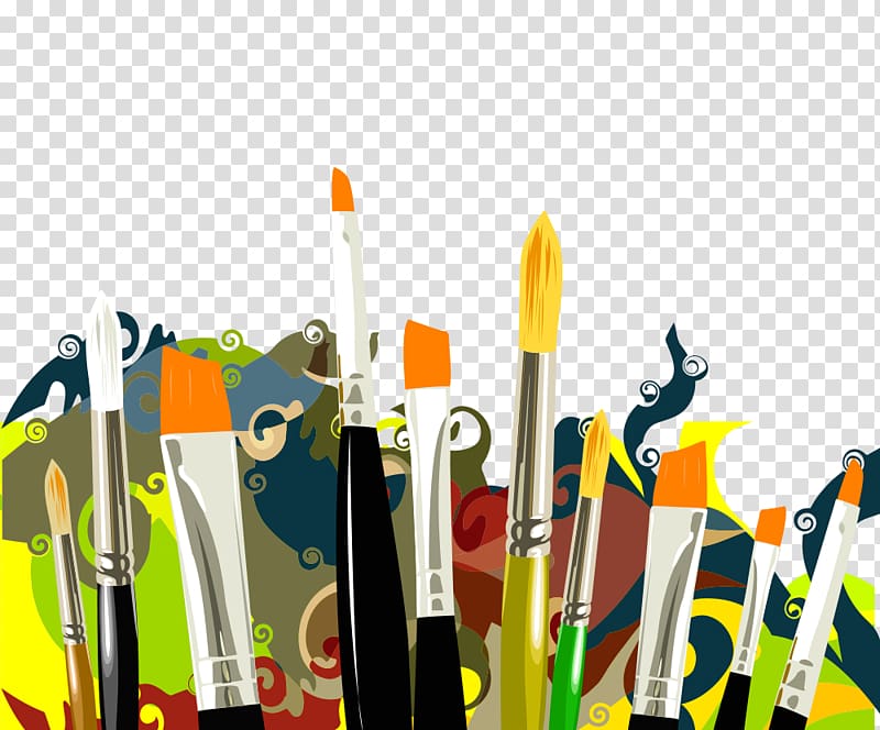 Paintbrush Painting, Water chalk material transparent background PNG clipart