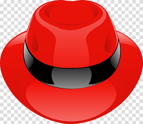 Red Hat Linux , Cartoon Red Hat transparent background PNG clipart