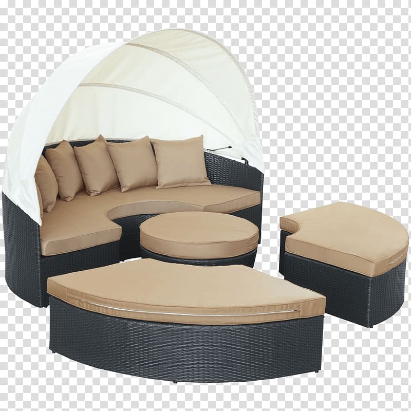 Daybed Chair Table Furniture Chaise longue, sun lounger transparent background PNG clipart