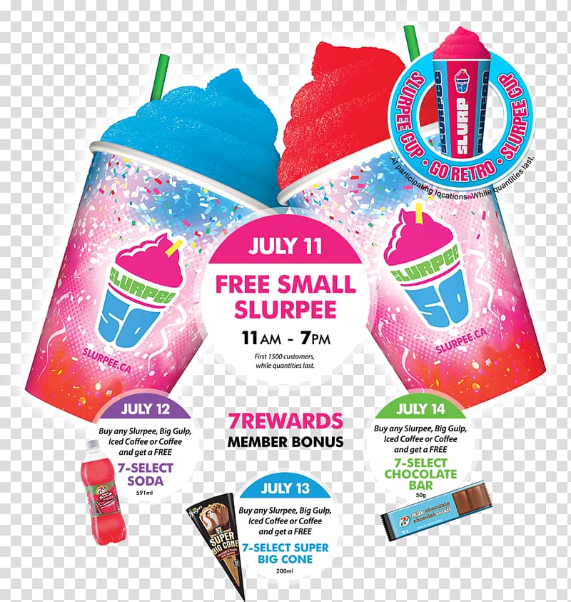 Slurpee 7-Eleven Cotton candy Dairy Queen, post malone transparent background PNG clipart