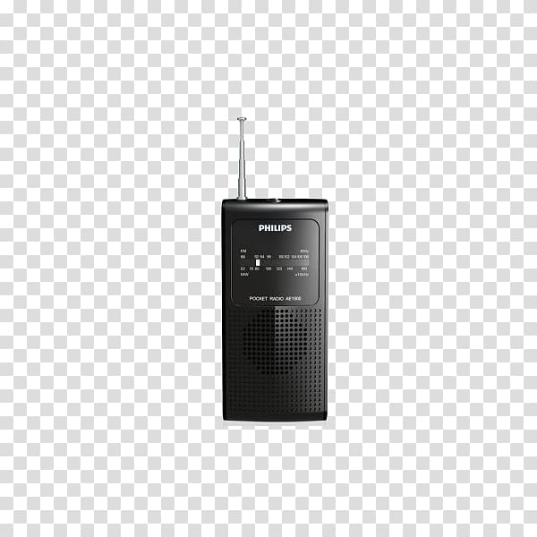 Radio Medium wave FM broadcasting Brand, Philips Compact Mini portable radio black transparent background PNG clipart