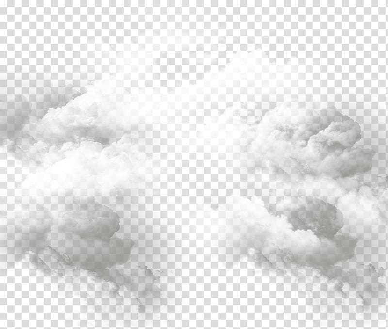 Black and white Cumulus , heavily clouded transparent background PNG clipart