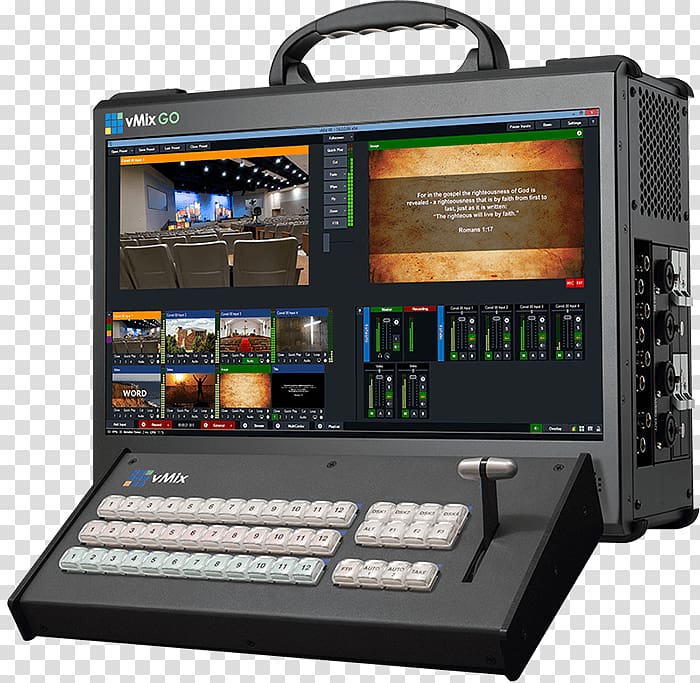 vMix Serial digital interface Computer Monitors High-definition video, downstream transparent background PNG clipart