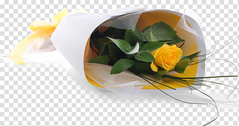 Floral design Flower bouquet Cut flowers Yellow Rose, flower single transparent background PNG clipart