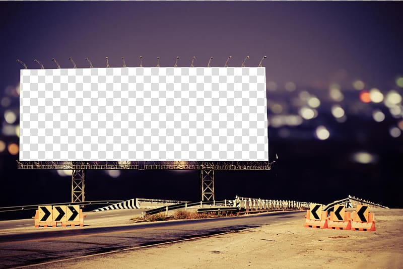 billboard signage in shallow , Out-of-home advertising Billboard Poster, Outdoor billboards renderings template transparent background PNG clipart