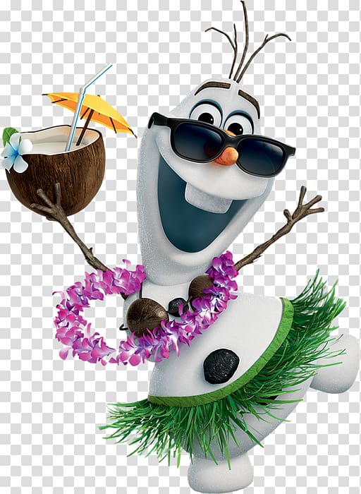 Disney Frozen Olaf illustration, Hawaiian Olaf Luau Birthday, olaf transparent background PNG clipart