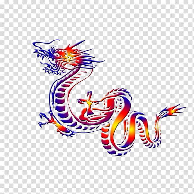 Daum Chinese dragon New Year u9ed2u7adc Illustration, Dancing dragon transparent background PNG clipart