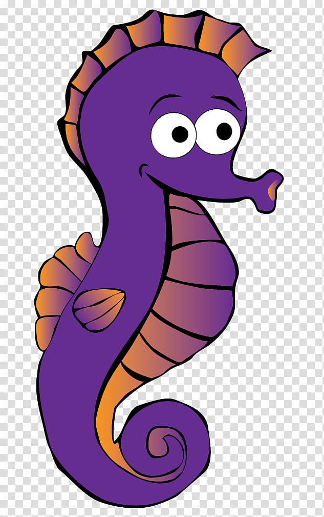 Seahorse Purple Cartoon , seahorse transparent background PNG clipart