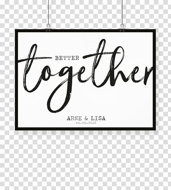 Calligraphy Love Gift Valentine's Day Intimate relationship, better together transparent background PNG clipart