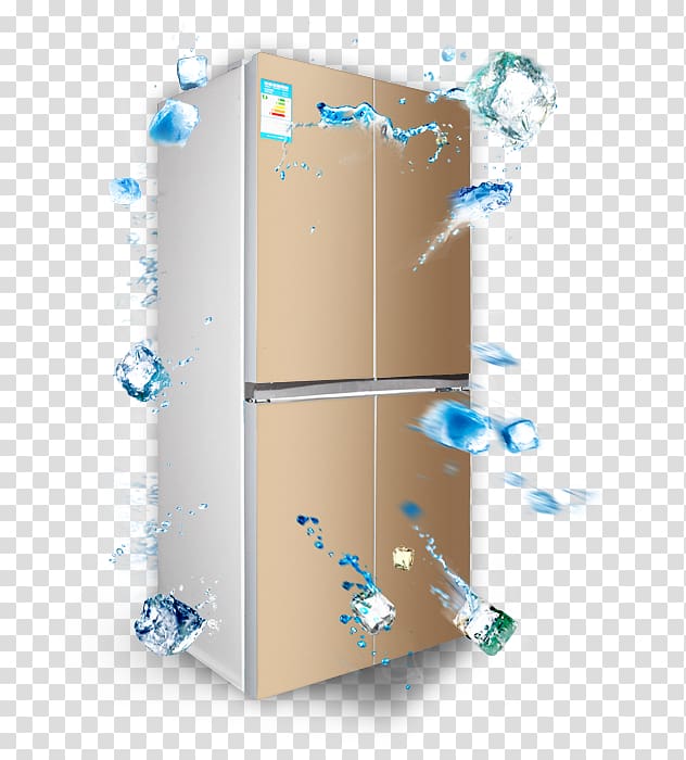 Icon, Drops of water around the refrigerator transparent background PNG clipart