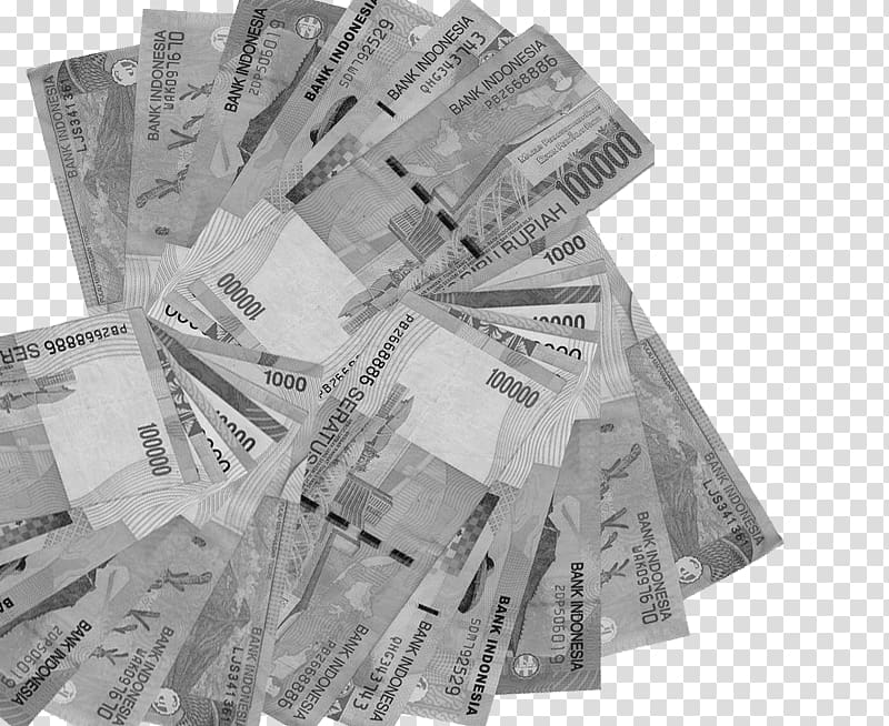 Cash Money White Indonesian rupiah, others transparent background PNG clipart