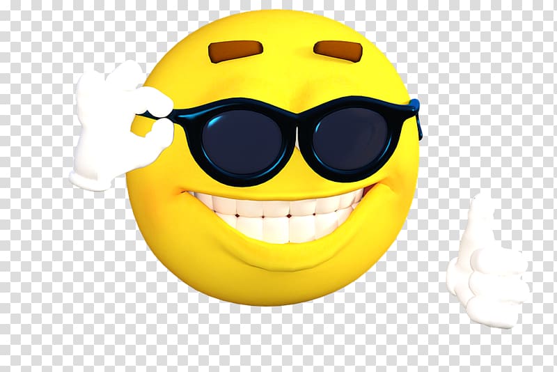 smiling yellow emoticon wearing black sunglasses doing thumbs up , Emoji Internet meme Emoticon Doge, Smiley transparent background PNG clipart
