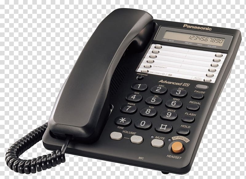 Telephone Panasonic Home & Business Phones Speakerphone Display device, phone transparent background PNG clipart