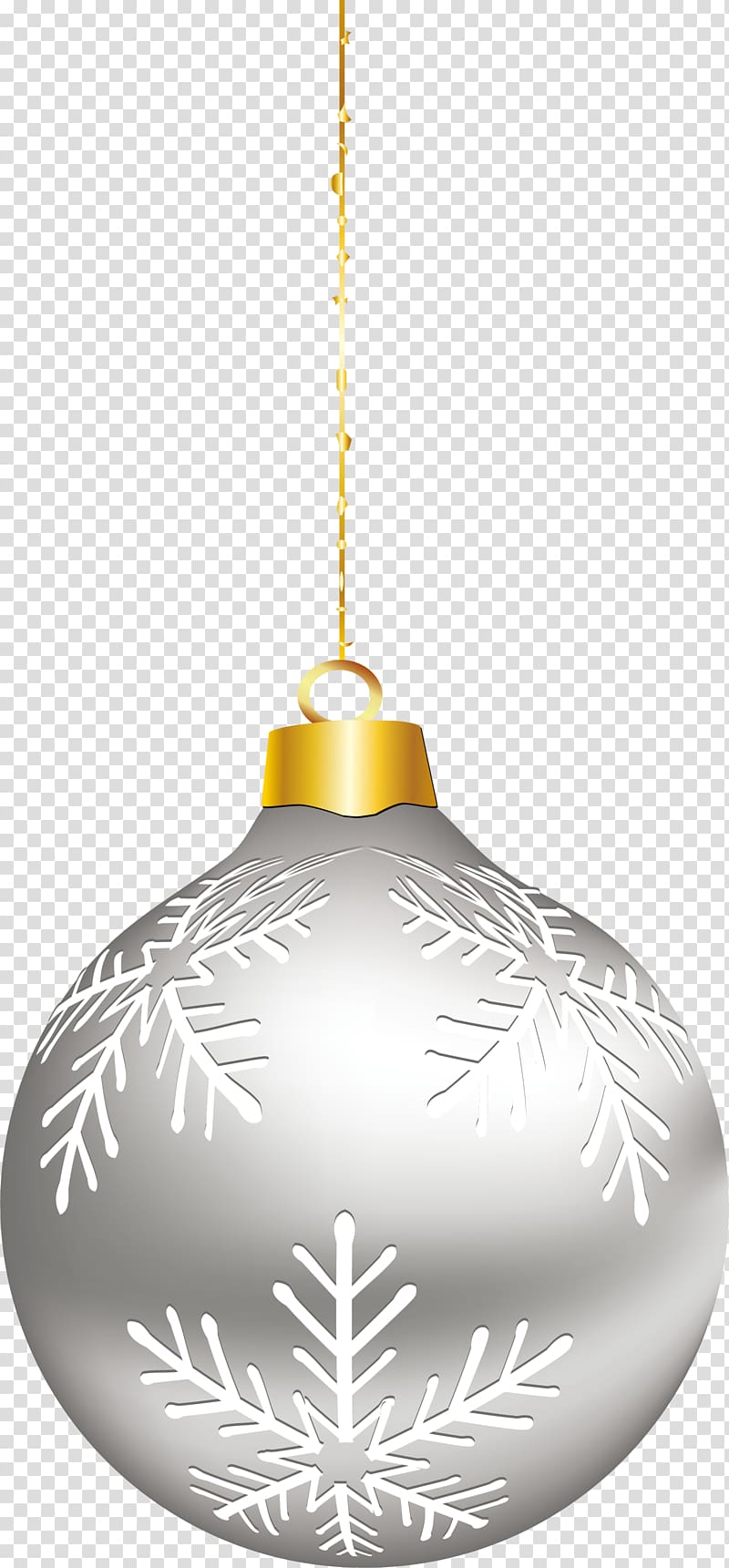 Christmas ornament Silver, Simple silver ornaments transparent background PNG clipart