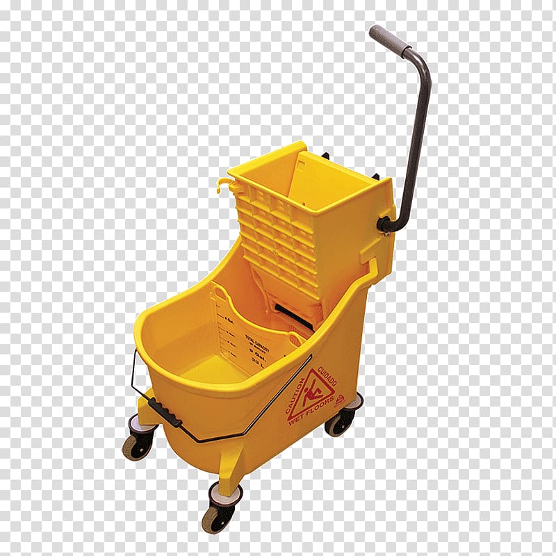 Mop bucket cart Wringer Vileda, colored plastic buckets and pails transparent background PNG clipart