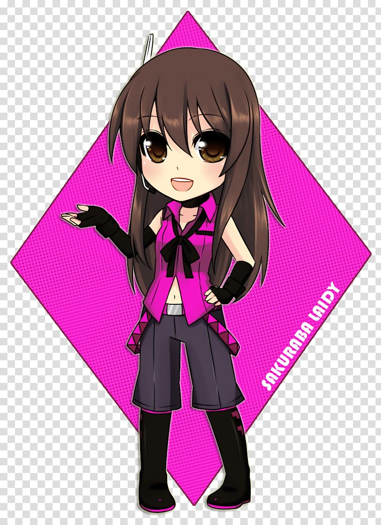 Black hair Mangaka Brown hair Pink M Illustration, sakura creative transparent background PNG clipart