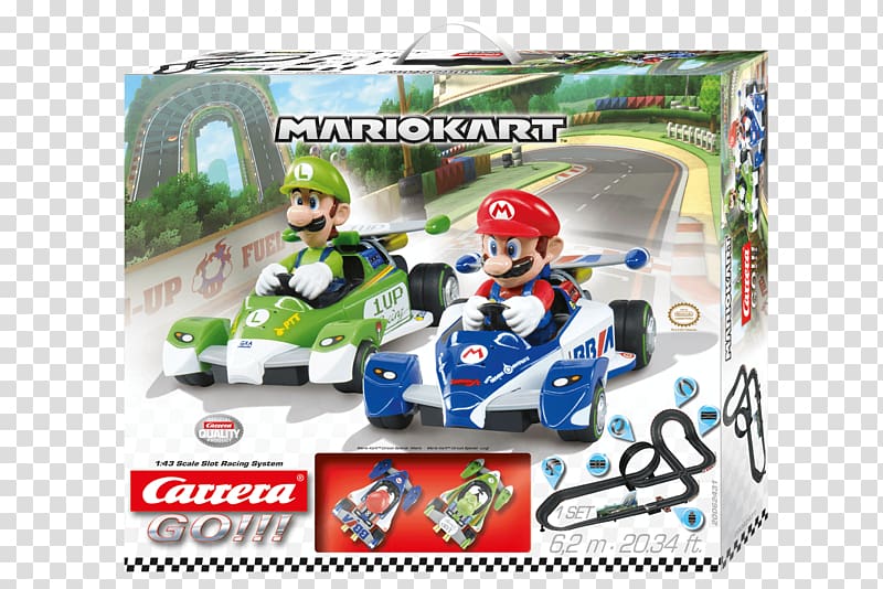 Mario Kart 8 Mario Kart: Super Circuit Super Mario Bros. Luigi Slot car racing, Raceway transparent background PNG clipart