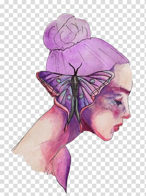 Watercolor painting Butterfly Watercolor Wheel Drawing, watercolor aesthetic transparent background PNG clipart