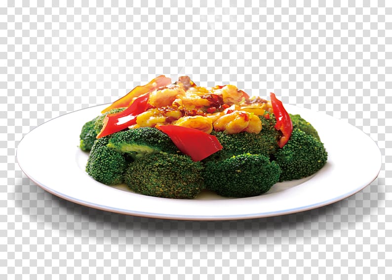 Yazhou District Broccoli Poon choi Culture Square Vegetarian cuisine, Shrimp broccoli transparent background PNG clipart