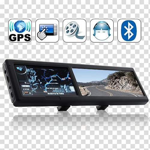 Smartphone GPS Navigation Systems Rear-view mirror Car Bluetooth, gps navigation transparent background PNG clipart