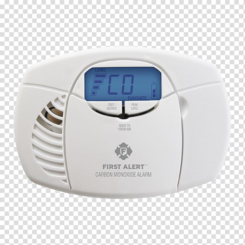 Alarm device Carbon monoxide detector First Alert Home safety, smoke transparent background PNG clipart