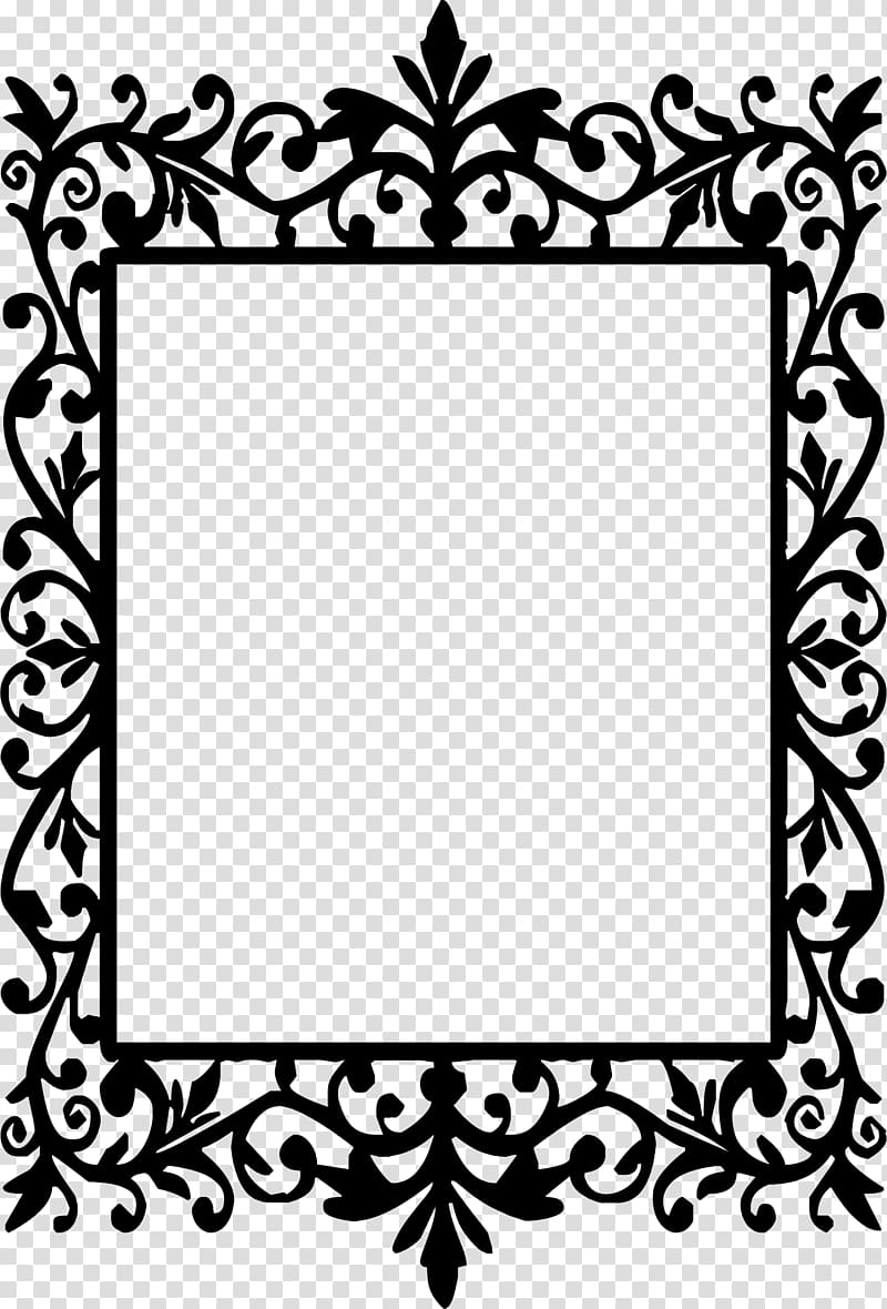 rectangular black floral frame, Frames Drawing Silhouette , round frame transparent background PNG clipart