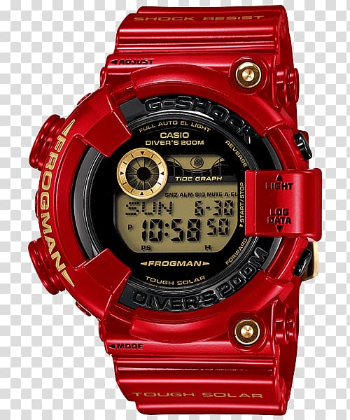 Casio G-Shock Frogman Shock-resistant watch, watch transparent background PNG clipart