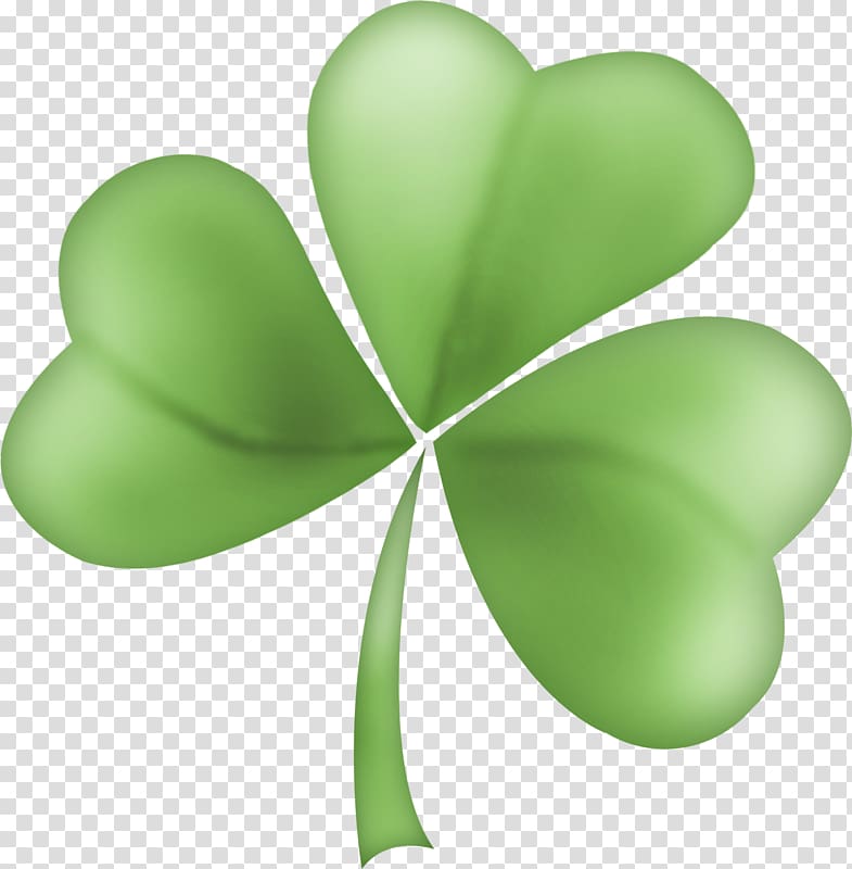 Shamrock Green Leaf, Cartoon Clover transparent background PNG clipart