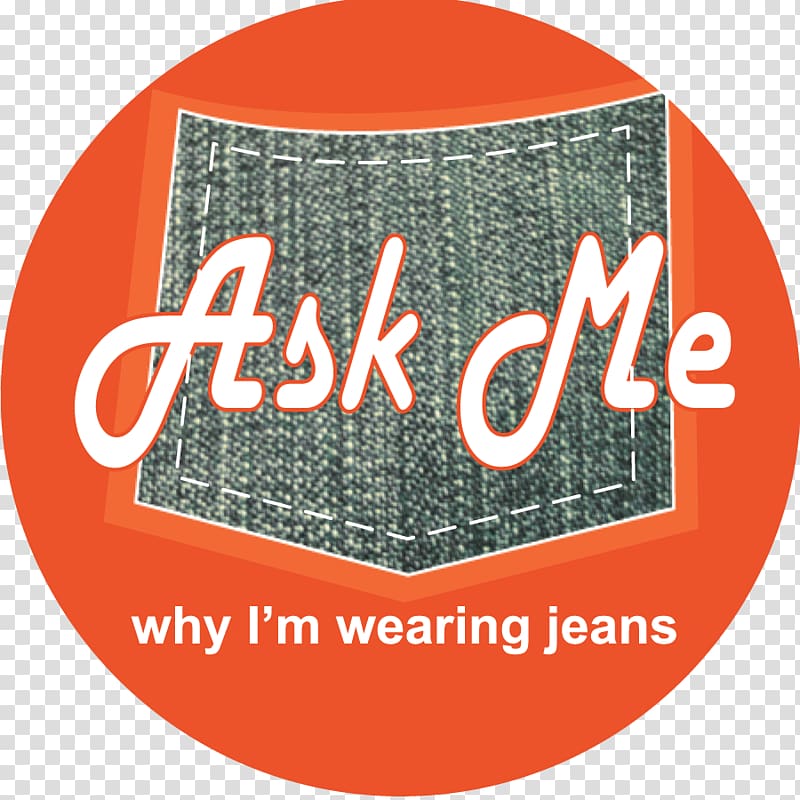Denim Day Jeans Label Sticker, jeans transparent background PNG clipart