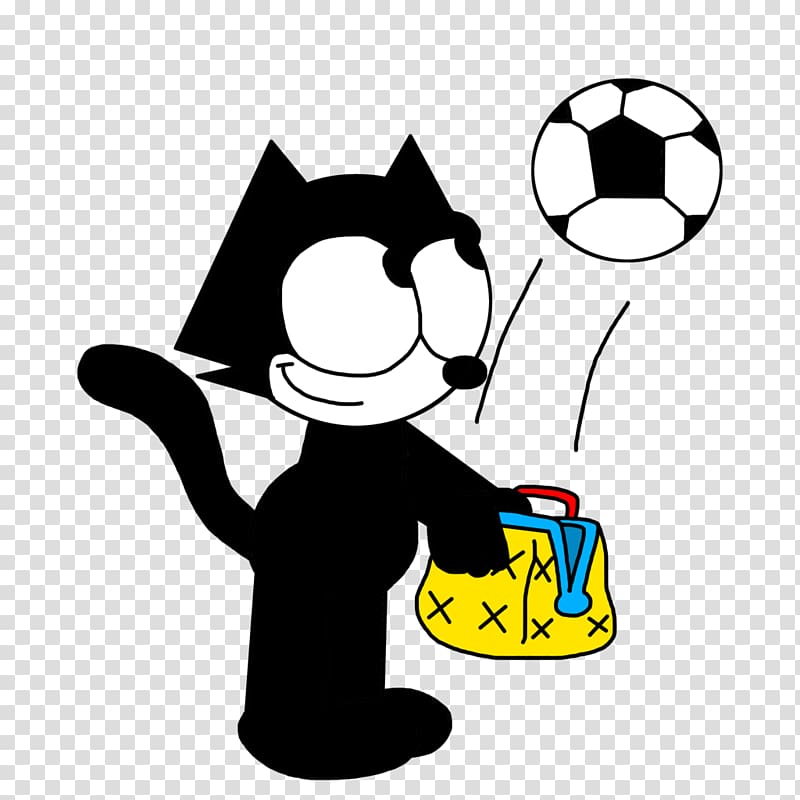 Felix the Cat Football Cartoon, Cat transparent background PNG clipart