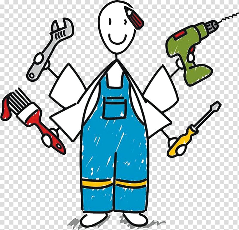 Handyman Do it yourself Cartoon , home renovation transparent background PNG clipart