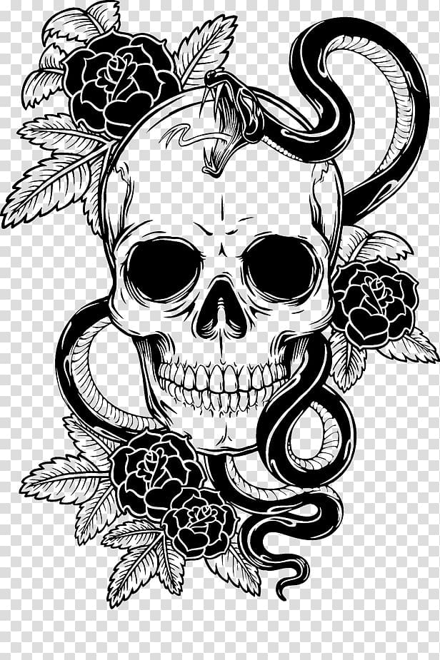 calavera , Tattoo Human skull symbolism, Venom Skull transparent background PNG clipart