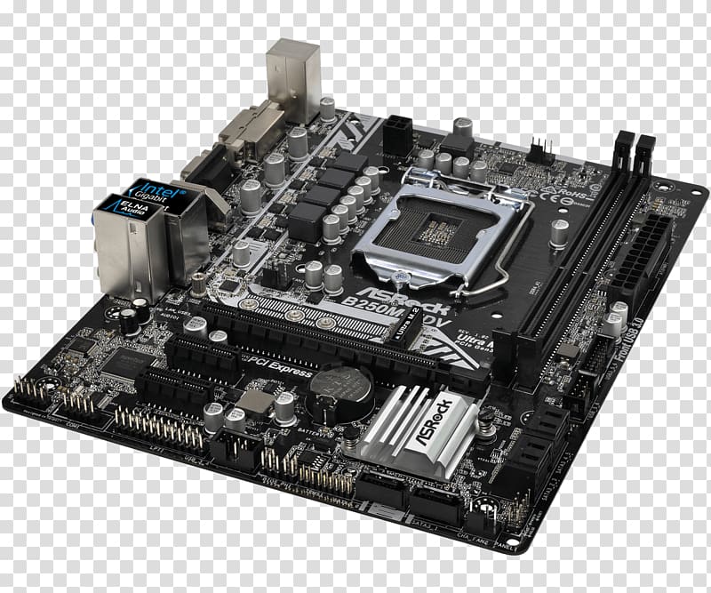 Intel microATX LGA 1151 Motherboard, intel transparent background PNG clipart