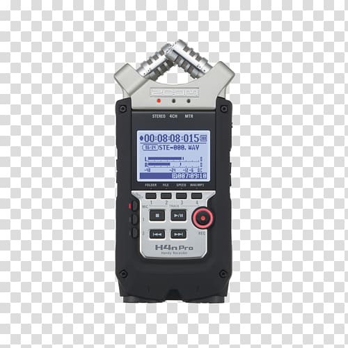Microphone Digital audio Zoom H4n Handy Recorder ZOOM H4n Pro Sound Recording and Reproduction, microphone transparent background PNG clipart