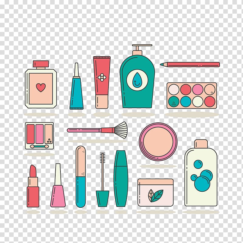 Cosmetics Euclidean Make-up Vecteur, Women Makeup Tools material transparent background PNG clipart