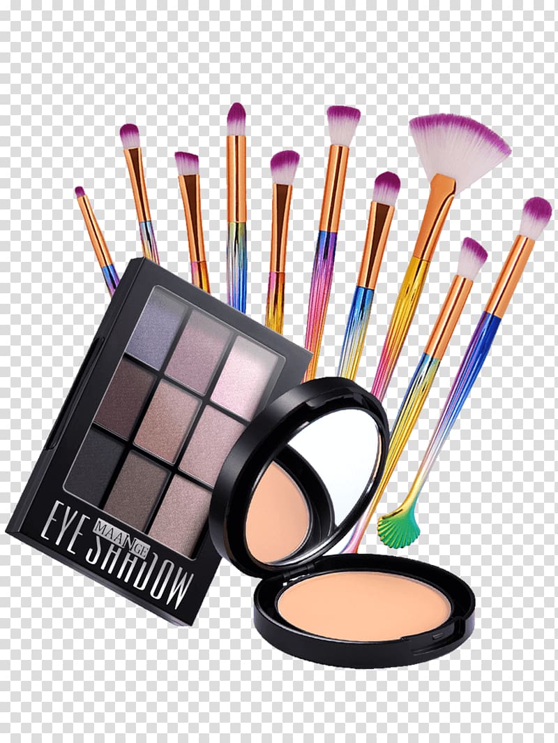 Eye Shadow Cosmetics Makeup brush Face Powder, MAKE UP TOOLS transparent background PNG clipart