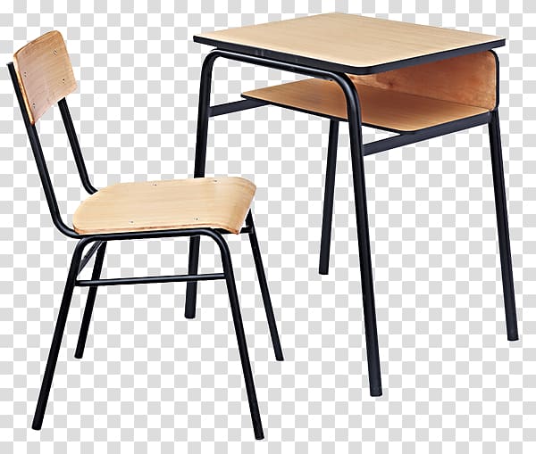 black-and-brown school desk and chair set, Table Student Desk Office chair Furniture, Wooden tables and chairs transparent background PNG clipart