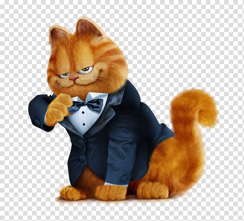 Garfield with suit jacket, Garfield Cat Odie Drawing, Garfield with Suit Free transparent background PNG clipart