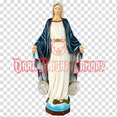 Miraculous Medal Statue Figurine Marian apparition Our Lady of La Salette, medal transparent background PNG clipart