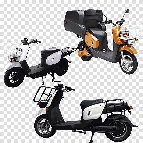 Electric motorcycles and scooters Wheel Motor vehicle, delivery scooter transparent background PNG clipart